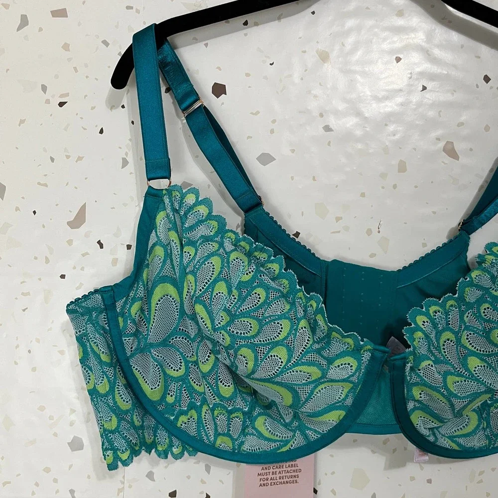 NEW Savage X Fenty not sorry unlined lace balconette bra